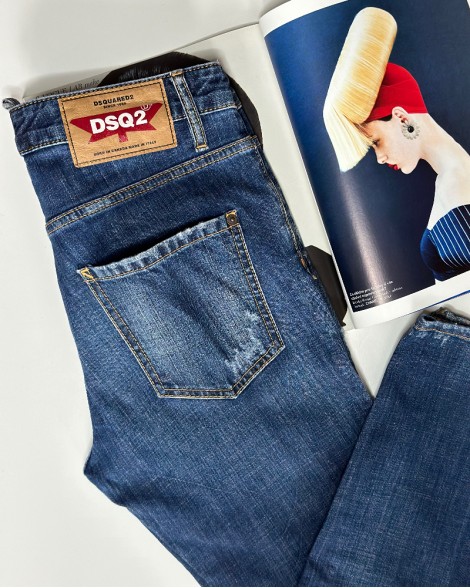 Džíny dámské Dsquared2 modré cropped jeans